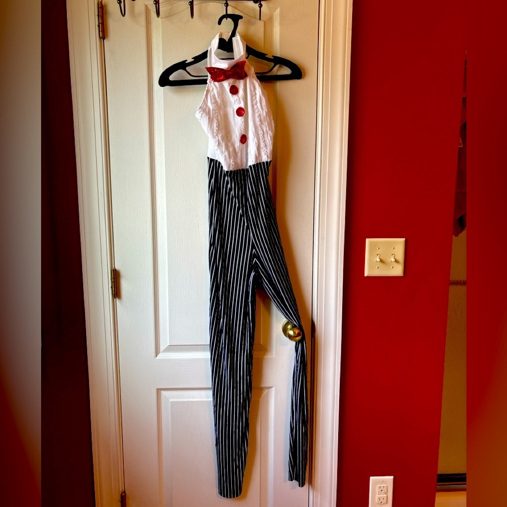 Costume Gallery Dance Costume Child LargeTuxedo JumpsuitwRed‎ Sequin Accessories